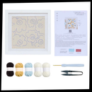 Kit de broderie terapêutica Baoblaze com motivos florais, ideal para atividades de lazer criativas e relaxantes.