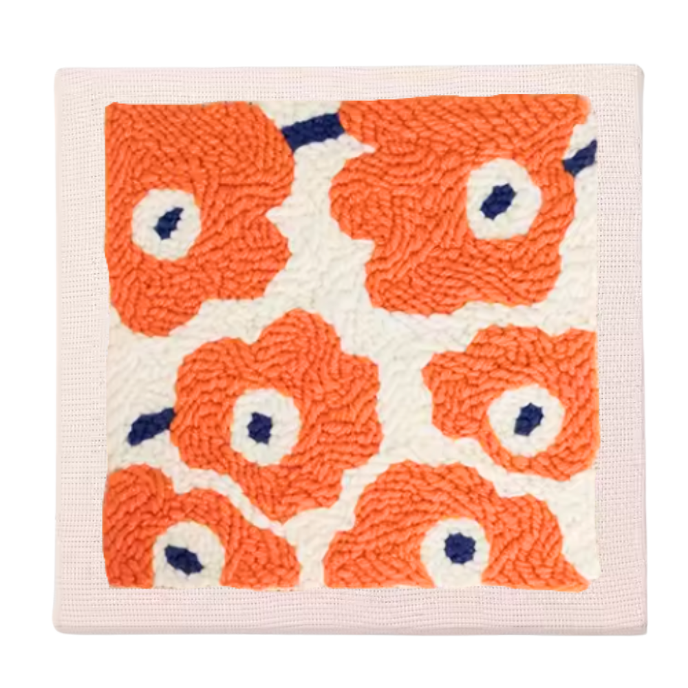Kit de broderie terapêutica Baoblaze para artesanato criativo com padrão floral, ideal para relaxamento e terapia manual.