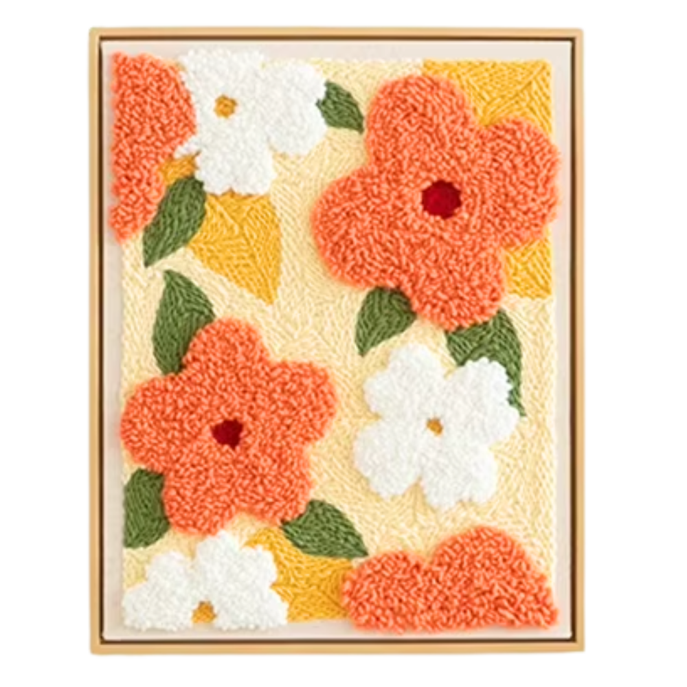 Kit de bordado terapêutico Baoblaze, conjunto de artesanato criativo com floral para relaxamento e lazer.