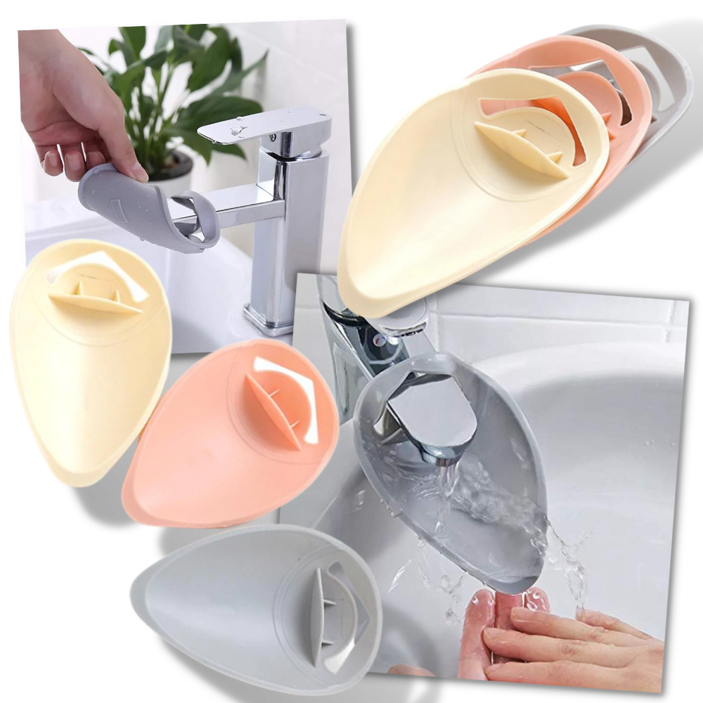 Extensão de robinet de silicone da marca Baofu, peça de material de encanamento de cor cinza, para conexão de torneiras.