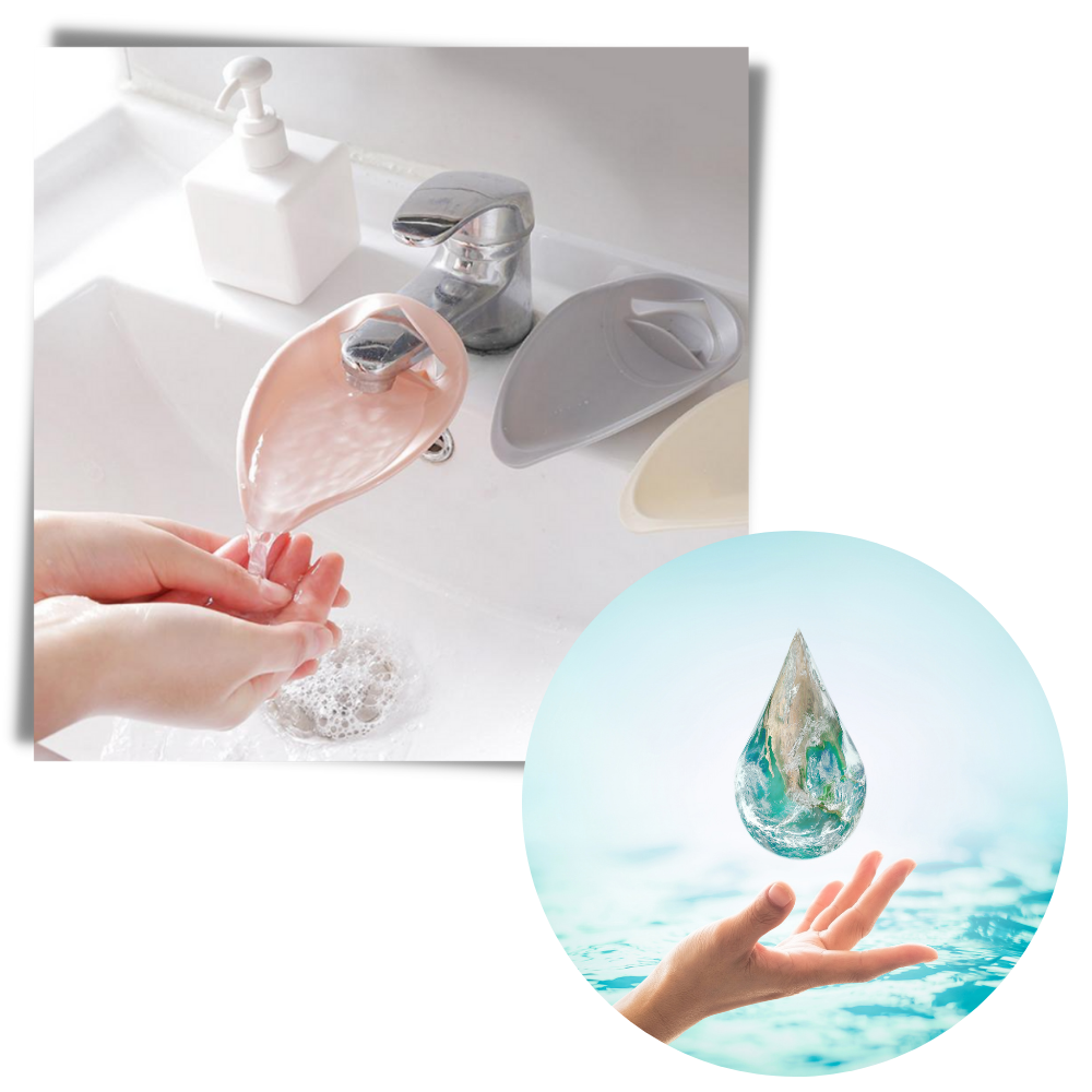 Extensão de torneira de silicone da marca Baofu, peça de material de encanamento de cor cinza, para conexão de torneiras.