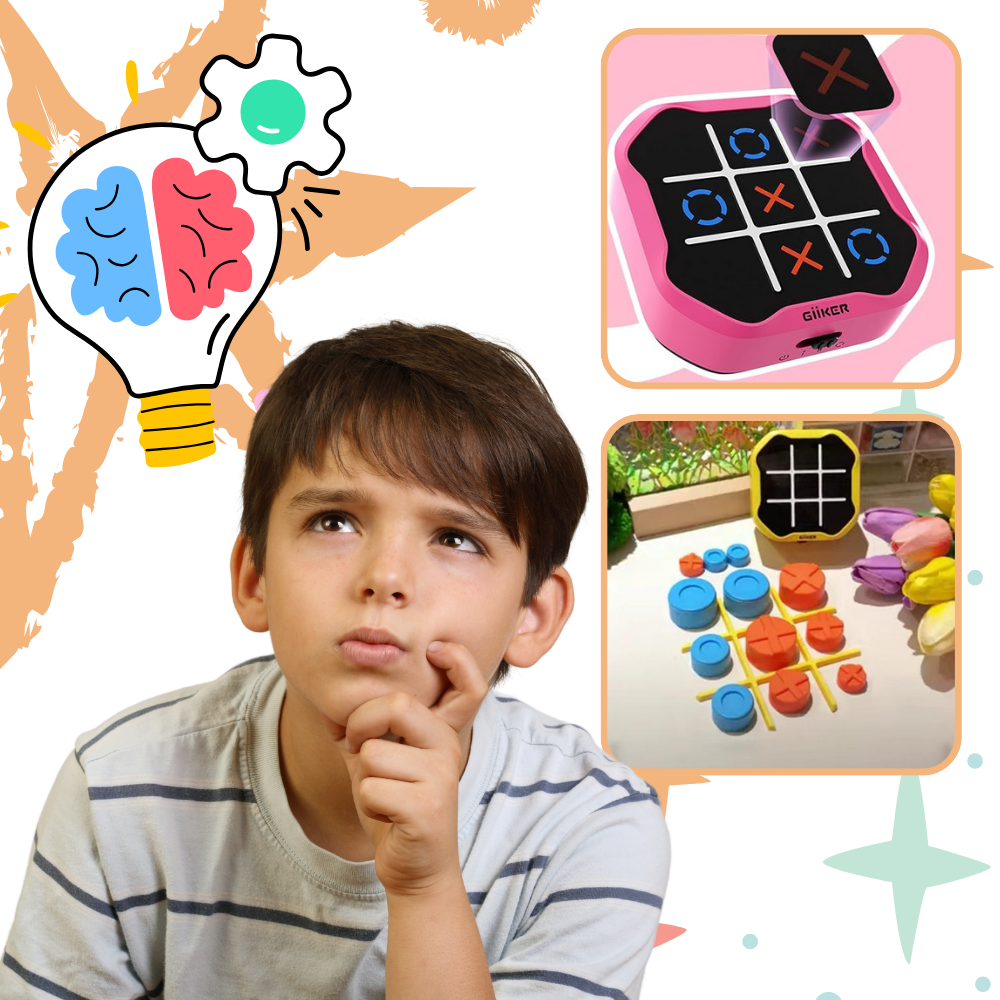 Quebra-cabeça com pilhas da marca Kangnenghuishiye, jogo de tabuleiro para estimular a mente e desenvolver habilidades cognitivas.