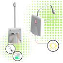 Lâmpada de banheiro com sensor de movimento da Battmate, acessório de iluminação para toilet com detecção automática.