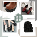 Mocassins de couro Bcbgeneration na cor creme com semelles grossas, estilo elegante e confortável.