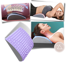 Almofada de suporte lombar e cervical Beauare em azul para massagem e relaxamento, com design ergonômico e confortável.