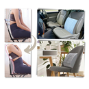 Almofada de apoio lombar e cervical Beauare para massagem e relaxamento, em cor azul, com design ergonômico confortável.
