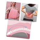 Almofada de apoio lombar e cervical Beauare, para massagem e relaxamento, em azul, com design ergonômico para conforto.