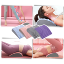 Almofada de apoio lombar e cervical Beauare para massagem e relaxamento, na cor azul, com design ergonômico.