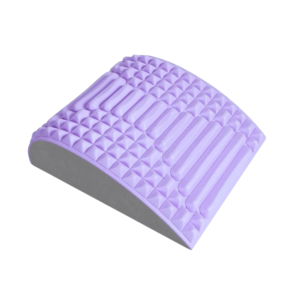 Almofada de apoio lombar e cervical Beauare azul, para massagem e relaxamento, com design ergonômico e confortável.