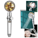 Pommeau de douche haute pression Beautygarde avec hélice rotative, pièces et matériel de plomberie, finition dorée.