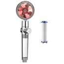 Pommeau de douche haute pression Beautygarde avec hélice rotative, pièce de plomberie, finition dorée, pour un débit d'eau optimal