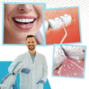 Jet d'eau a air pour les dents de la marque Beautyko U, dispositif de soins buccaux avec embout pour nettoyage dentaire.