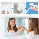 Jet d'eau à air pour les dents de la marque Beautyko U, dispositif de soins buccaux avec embout pour nettoyage dentaire.