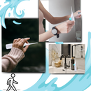 Jet d'eau a air pour les dents de la marque Beautyko U, dispositif de soins buccaux avec buse d'eau et air pour nettoyage.