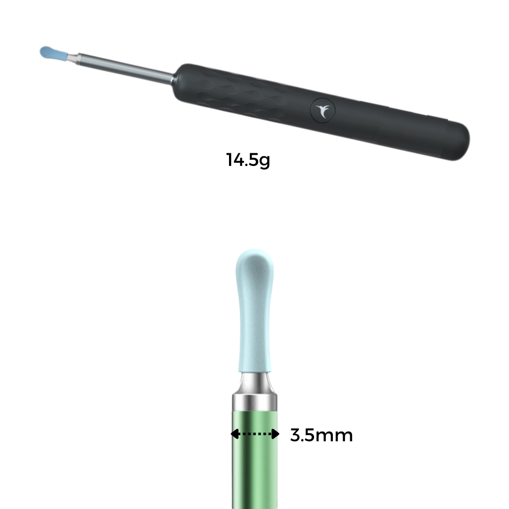 Cure de ouvido inteligente Bebird branca para cuidados com os ouvidos, dispositivo de higiene auricular eficiente e seguro.