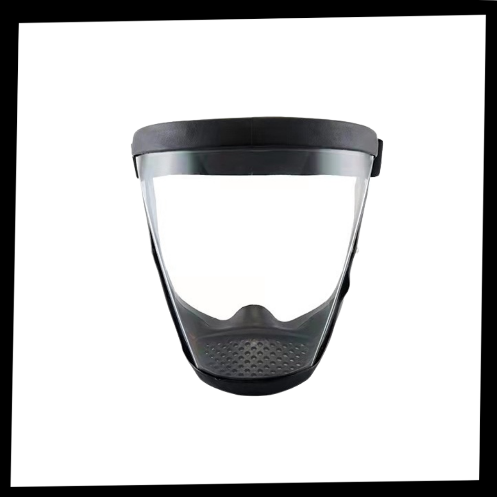 Máscara de proteção Beiyueji com tela protetora transparente e cobertura completa, ideal para segurança facial.