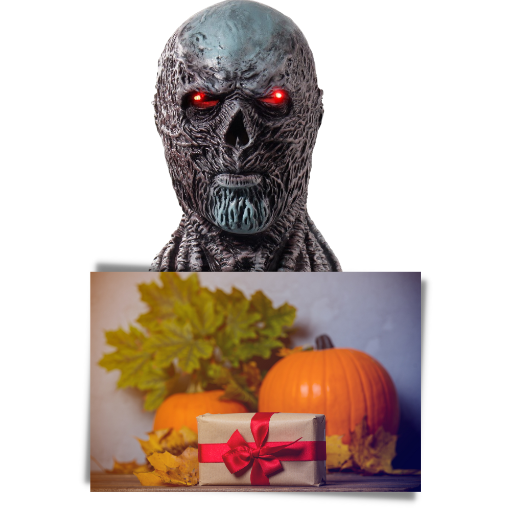 Máscara de látex beige Vecna da Belita, máscara de fantasia detalhada com efeito realista para cosplay ou festas temáticas