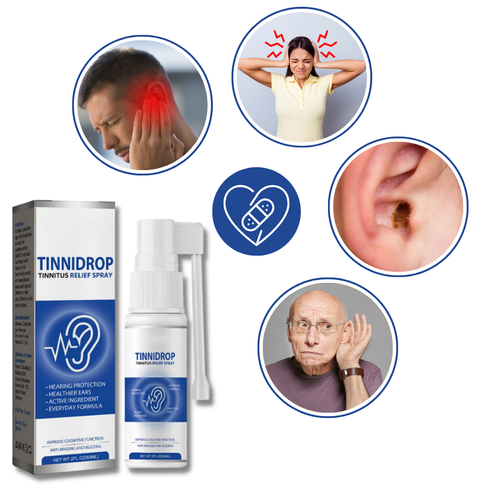 Spray natural de Bemona para cuidado dos ouvidos, ajuda a aliviar acufenos de forma segura e eficaz.