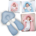 Coussin d'allaitement Benbat azul com proteção de cabeça, confortável e ergonômico para amamentação segura.