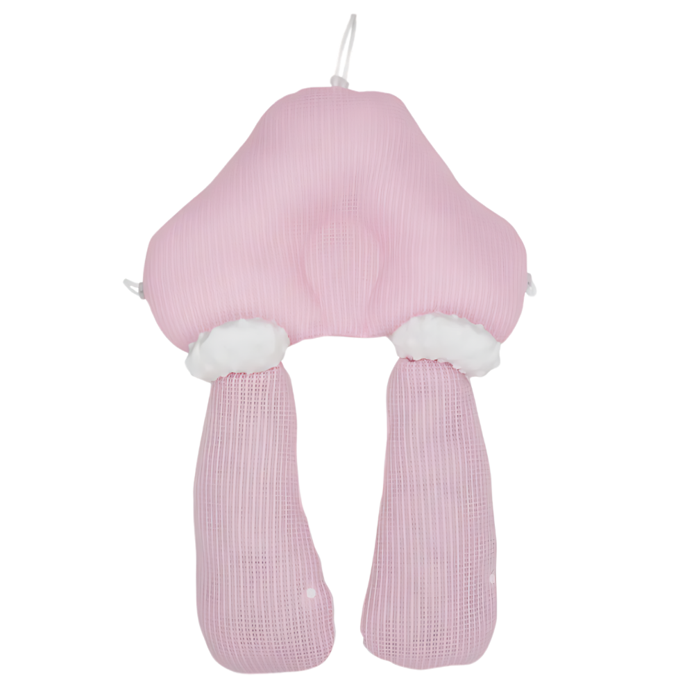Coussin d'allaitement Benbat bleu com proteção de cabeça, confortável e macio para amamentação e suporte do bebê.