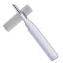 Kit de limpeza Benson para fones de ouvido, acessórios de áudio brancos com escova e cotonetes para higiene de fones.