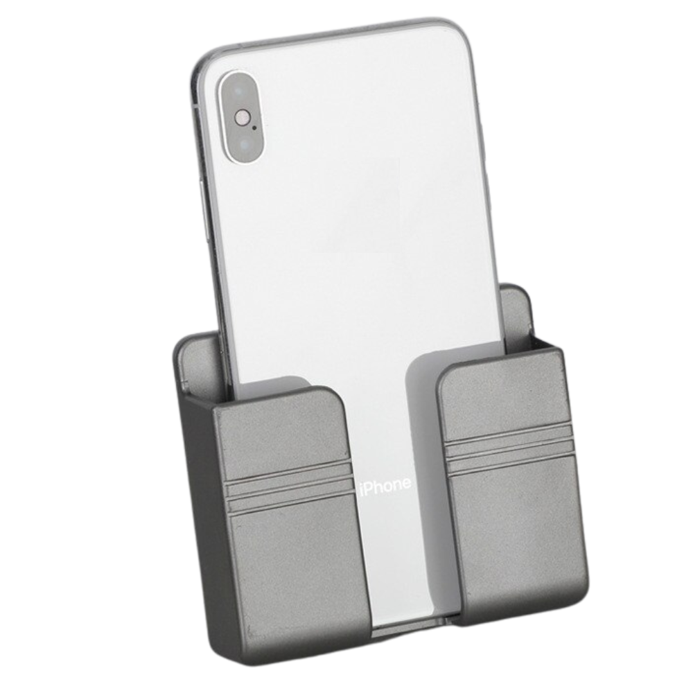 Suporte mural adesivo branco para telefone da marca Bescita, ideal para fixar dispositivos móveis na parede.