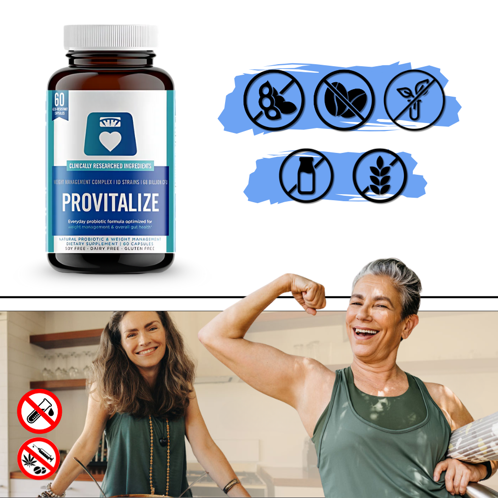Suplemento probiótico da Better Body Co. para fitness e nutrição, frasco com cápsulas de probióticos para saúde intestinal.