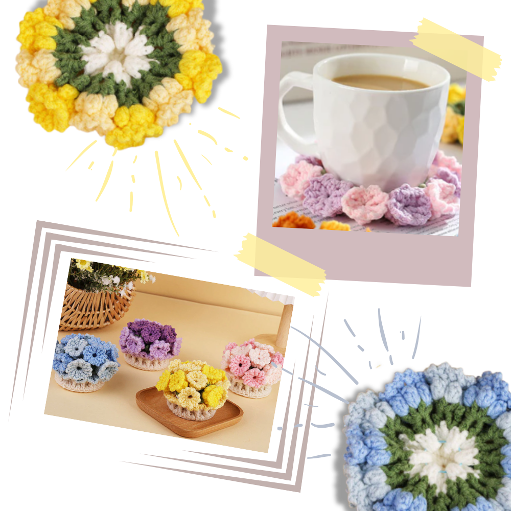 Sous-verres criativos DIY da marca Bexikou, conjunto de 2 com cores diferentes para projetos de artesanato e decoração.