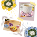 Sous-verres criativos DIY da marca Bexikou, conjunto de 2 com cores diferentes para projetos de artesanato e decoração.