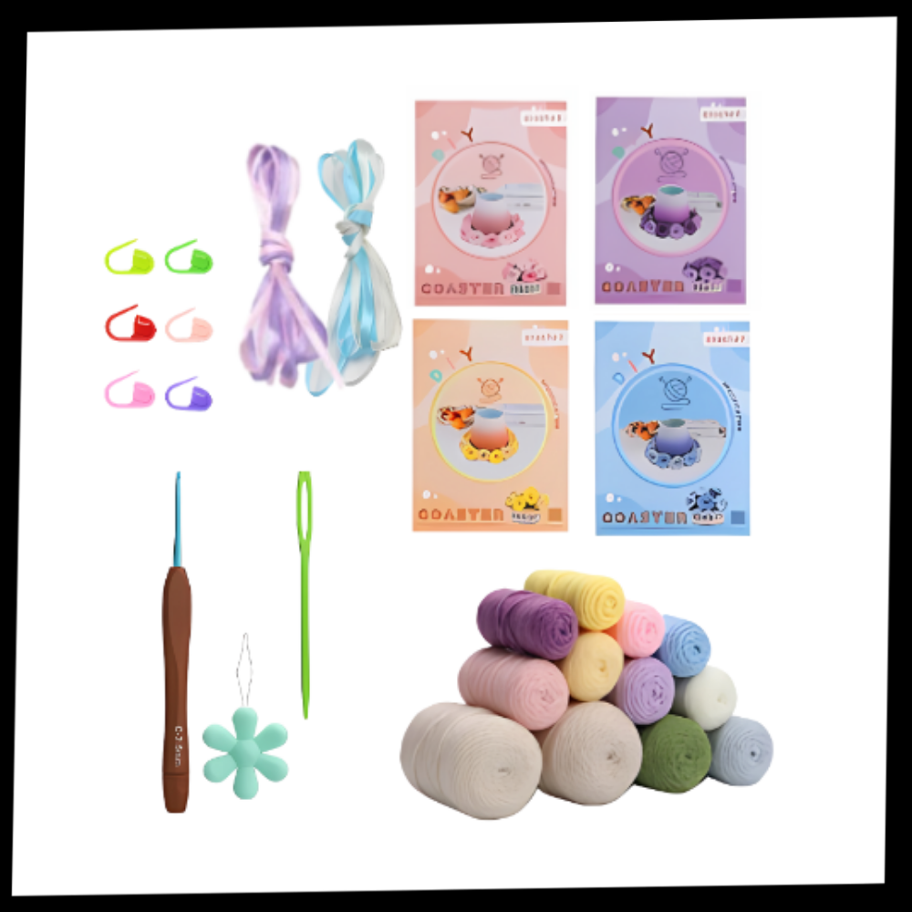 Conjunto de dois sous-verres criativos DIY da marca Bexikou, ideal para artesanato e decoração de ambientes.