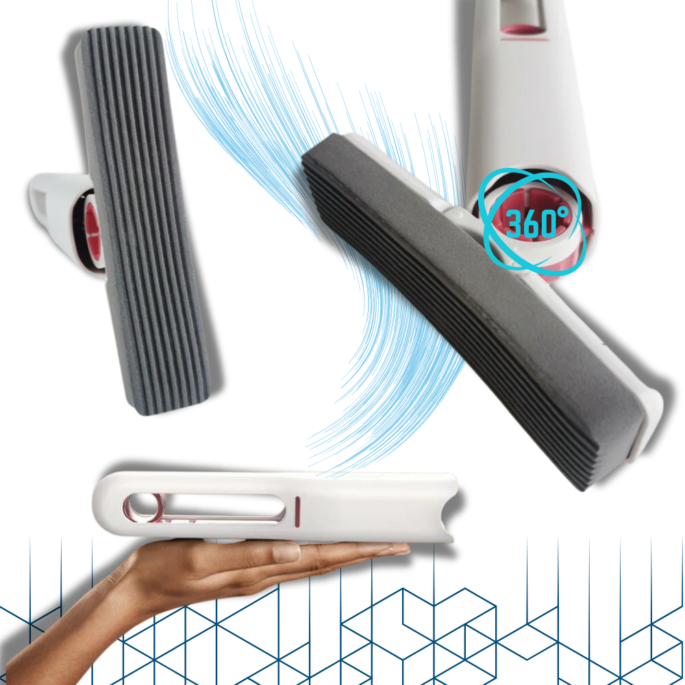 Vadrouilha Bez Marki com cabeça pivotante e sistema de essorage automático, ideal para limpeza eficiente da casa.
