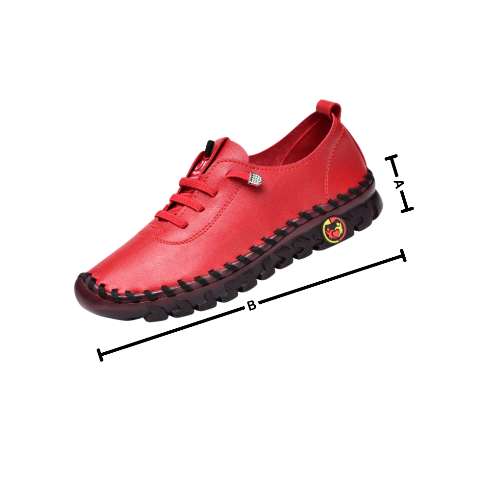 Sapatos ortopédicos estilo moderno da marca BI04329, cor vermelha, tamanho EU 35, modelos confortáveis e elegantes.