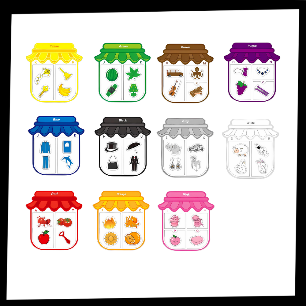 Magnets educativos coloridos da Bigbolo, brinquedo educacional com peças de várias cores para estimular criatividade e aprendizado.