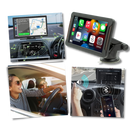Tela multimídia sem fio para carro da Binize, sistema de navegação GPS com câmera e tela de alta definição.