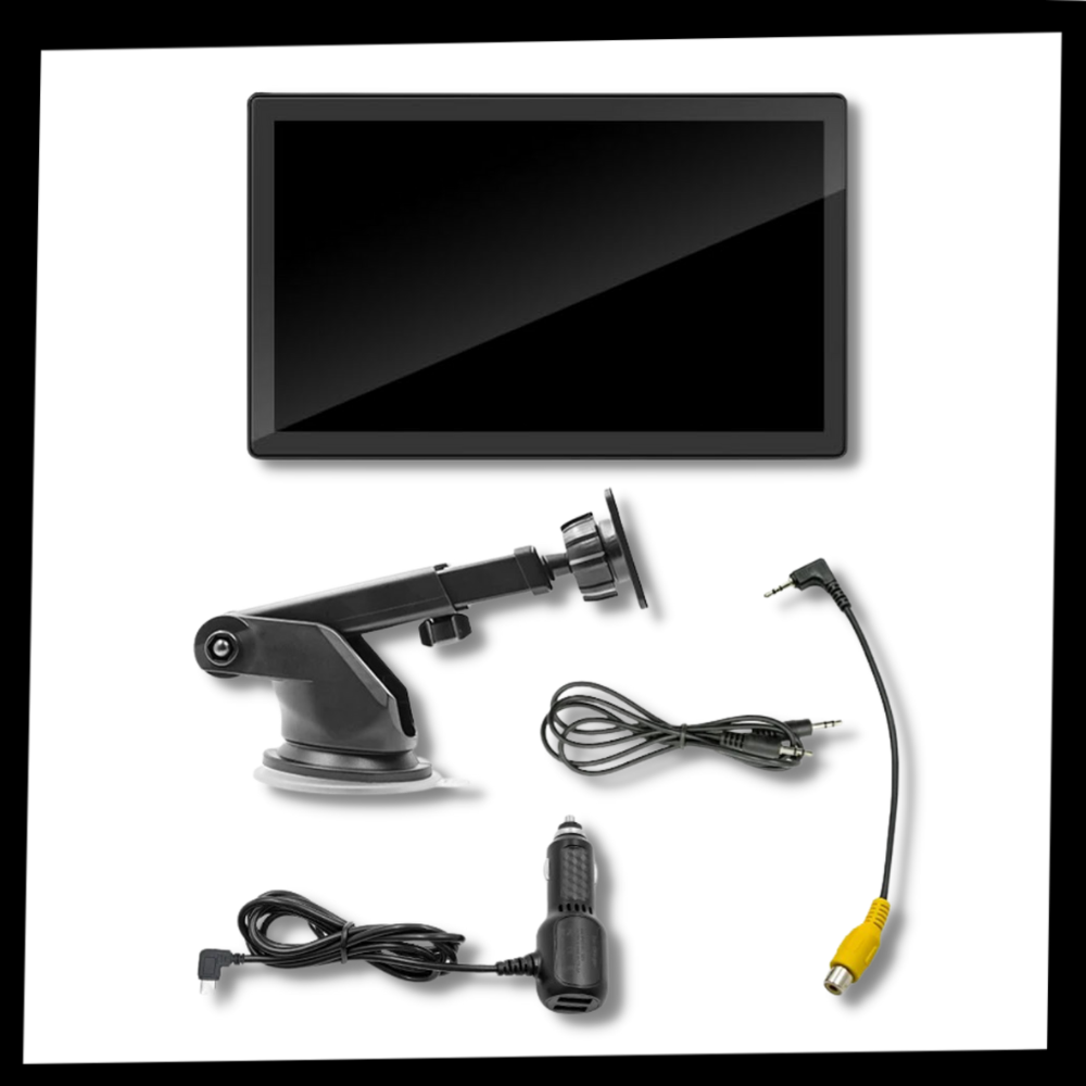 Tela de sistema de navegação GPS Binize com câmera e multimídia sem fio para carro, display de alta resolução e fácil instalação.