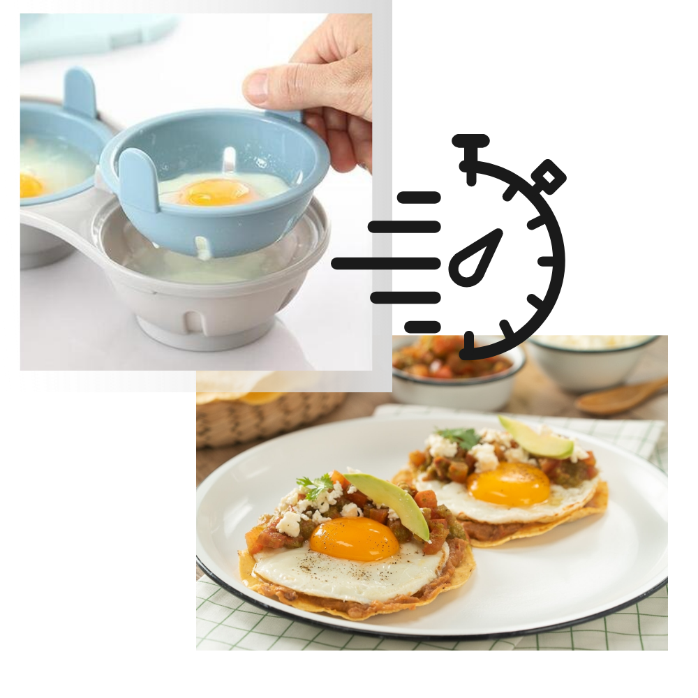 Caixa de cozimento de ovos a vapor Binpure, eletrodoméstico de cozinha para preparar ovos facilmente.