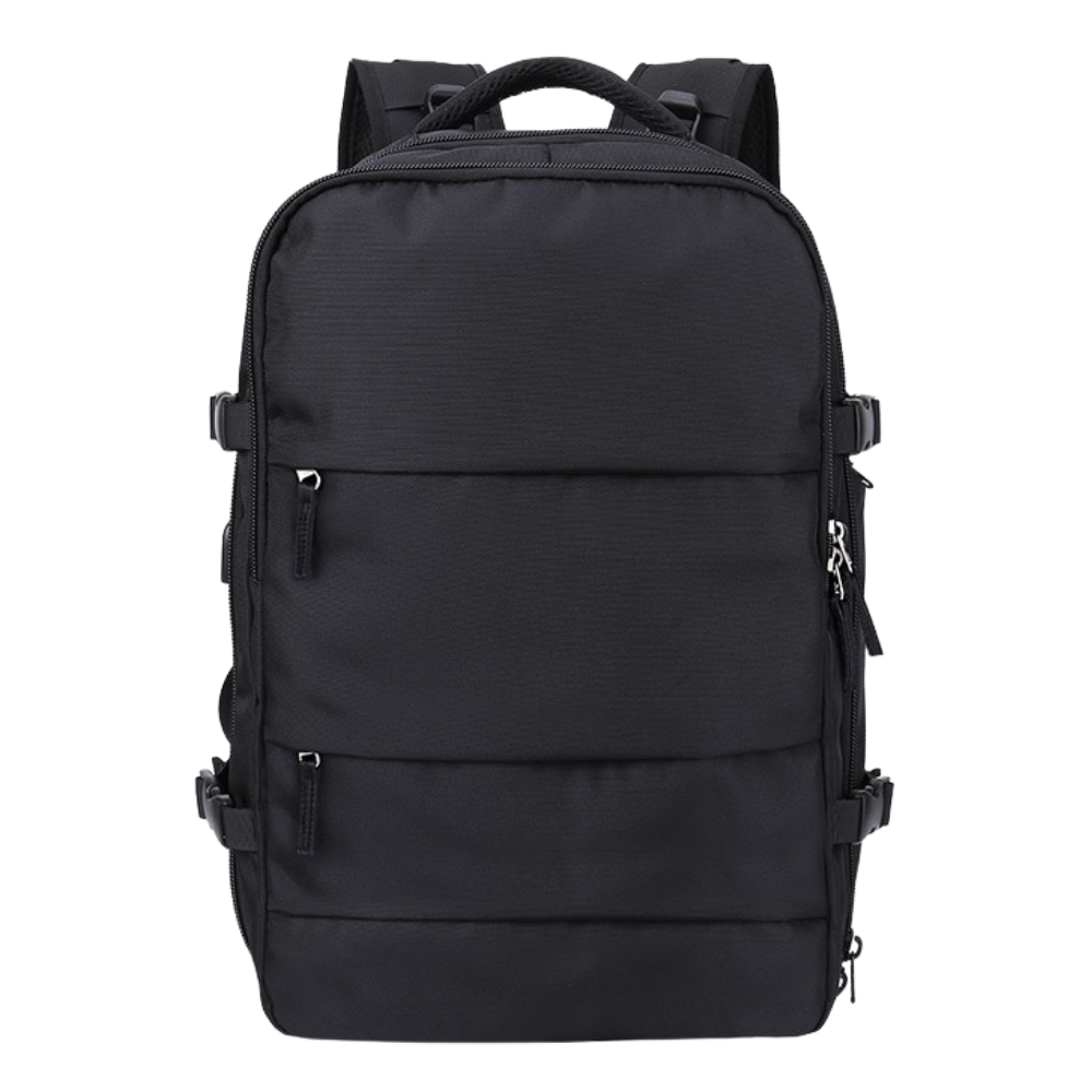 Sac à dos de voyage multifonctionnel Bjlfs, beige, com compartimentos para uso externo e atividades ao ar livre.