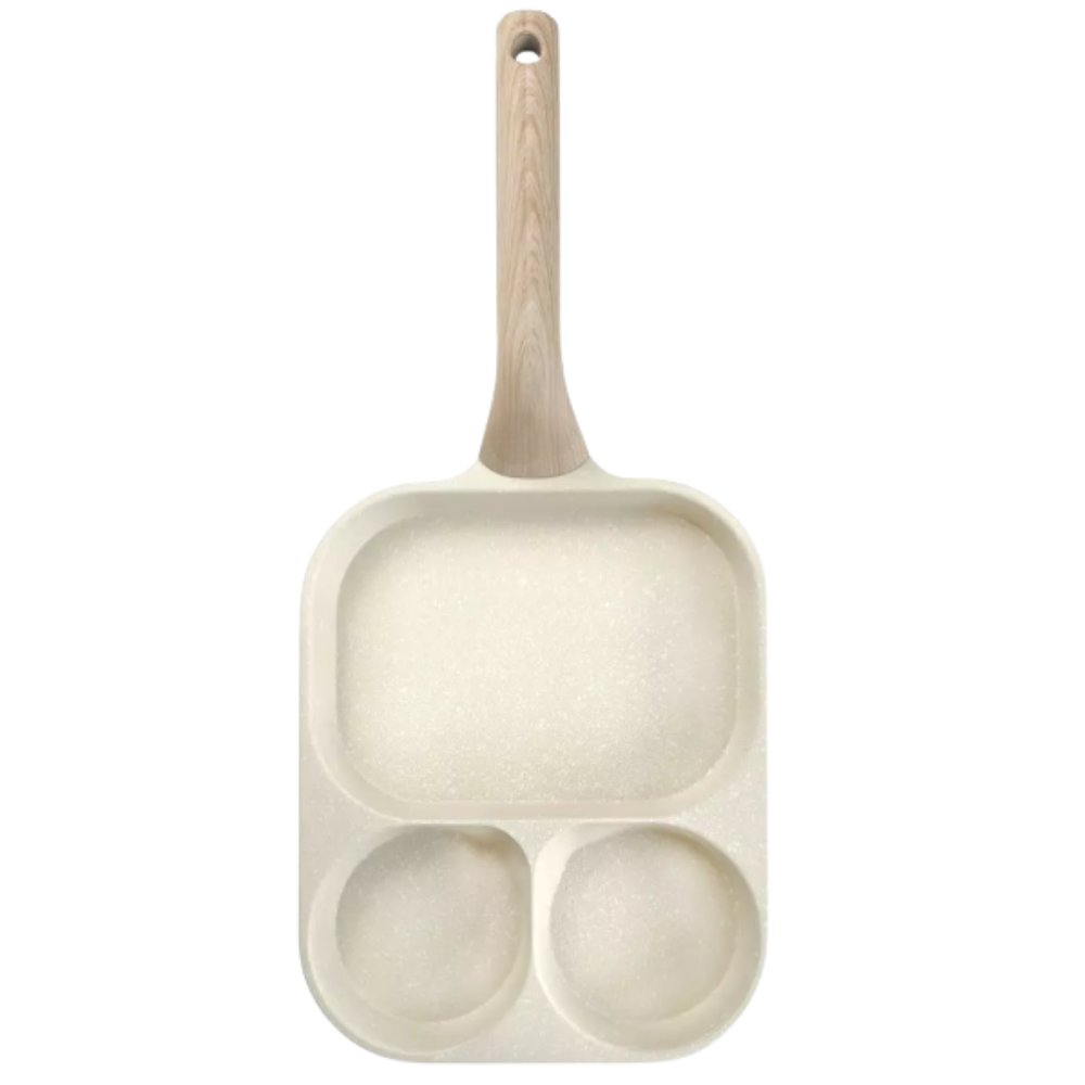 Poêle a compartimentos branca da marca Bkfydls, utensílio de cozinha para preparo de alimentos e pâtisserie com várias seções
