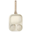 Poêle a compartimentos branca da marca Bkfydls, utensílio de cozinha para preparo de alimentos e pâtisserie com várias seções
