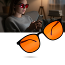 Óculos vermelhos anti fadiga com filtro de luz azul da Aihontai, proteção para os olhos contra luz digital.