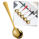 Conjunto de 2 colheres de aço inoxidável da marca Bluelans, utensílios de artes de mesa de acabamento prateado.