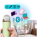 Mini karaoké Bluetooth com dois microfones para crianças, brinquedo musical Baoblaze, fácil de montar e divertido para os pequenos.