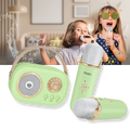 Microfones duplos Bluetooth para crianças, mini karaoké Baoblaze com brinquedos musicais e tela de introdução.