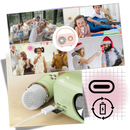 Microfones duplos Bluetooth para mini karaokê infantil da marca Baoblaze, brinquedo musical com dois microfones para crianças.