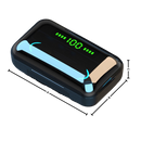 Fones de ouvido Bluetooth Eastjing com estojo de carregamento compacto e design moderno para áudio portátil.