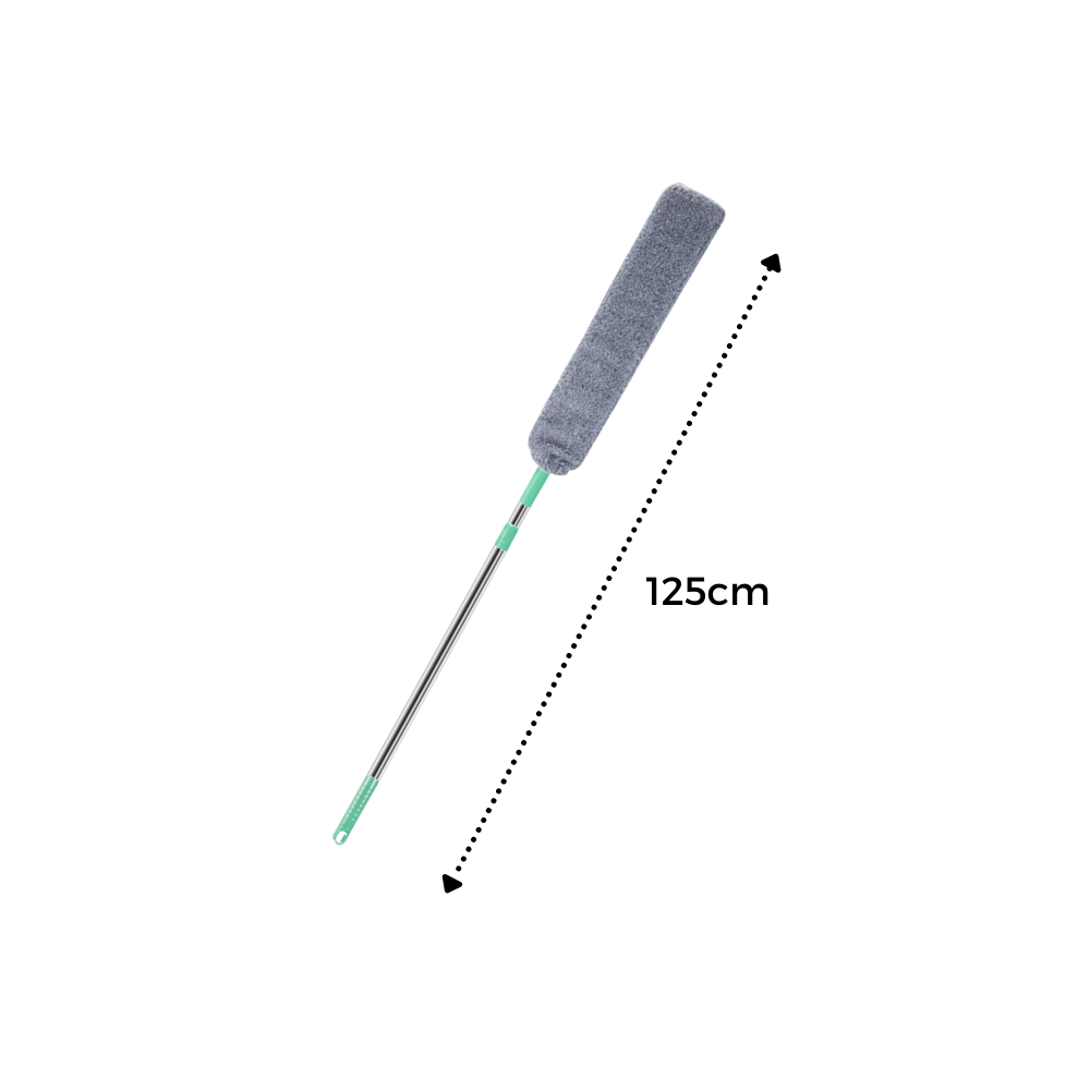 Pano de microfibra telescópico para limpeza doméstica, marca Blvb, ideal para remover poeira de superfícies altas.