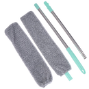 Panela de microfibra telescópica para limpeza doméstica, marca Blvb, ideal para remover poeira de áreas difíceis de alcançar.