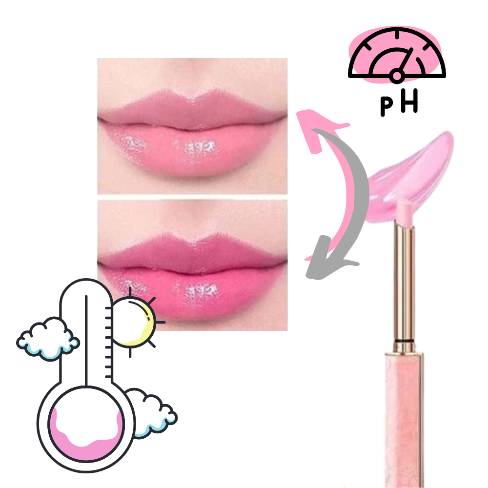 Batom hidratante de cor variável da Boatime, cor rosa pesca, com acabamento brilhante e textura suave para lábios hidratados.