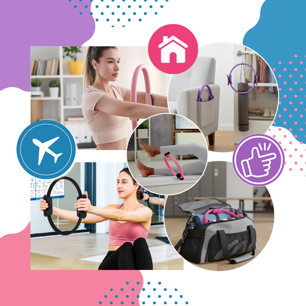 Anel de pilates Yes4All para tonificação corporal, ideal para exercícios de pilates e yoga, fácil de transportar e usar.