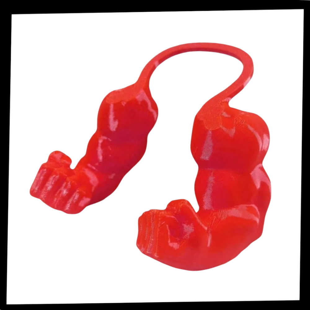 Acessório para gatos em forma de braços de bodybuilder, fantasia para pets da marca Freecozyer, com detalhes de músculos e aparência divertida.